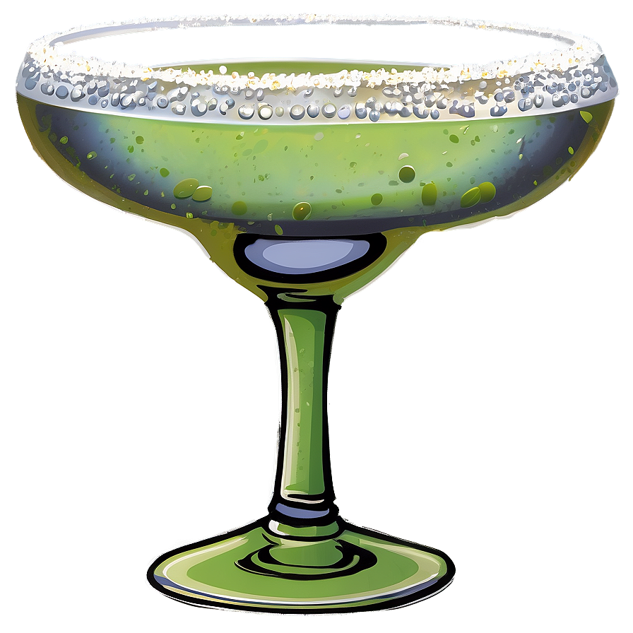 Salt Rimmed Margarita Glass Png Jpx69