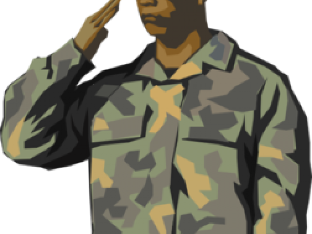 Saluting Soldier Illustration