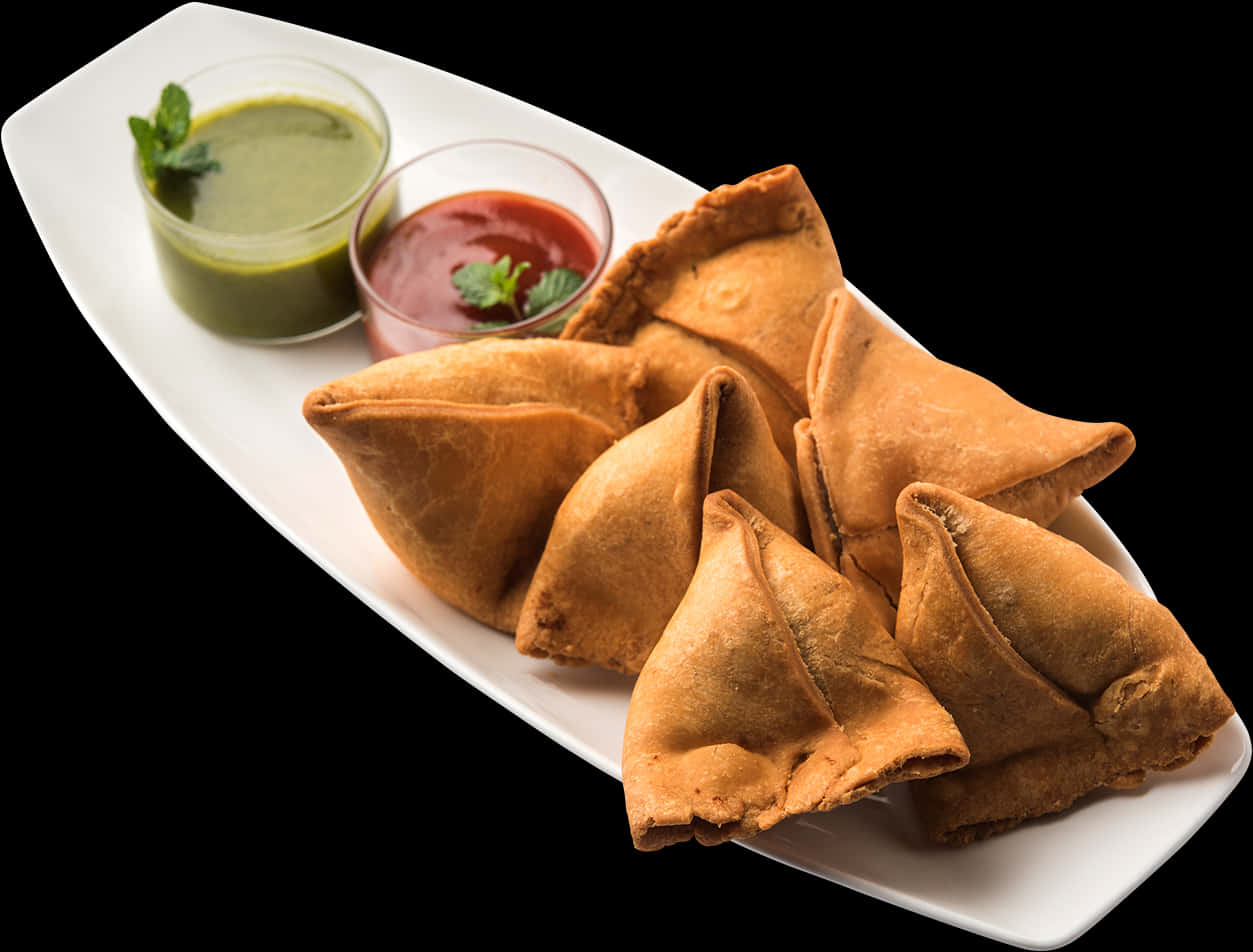 Samosaswith Chutneys