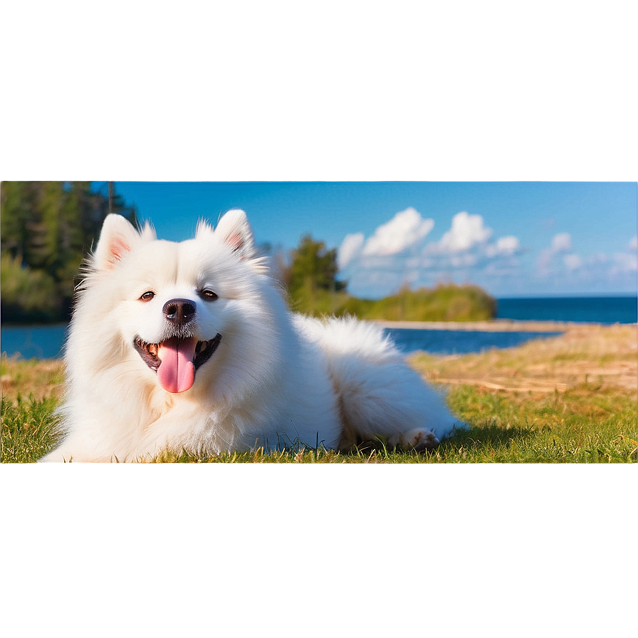 Samoyed Enjoying Sunshine Png 15