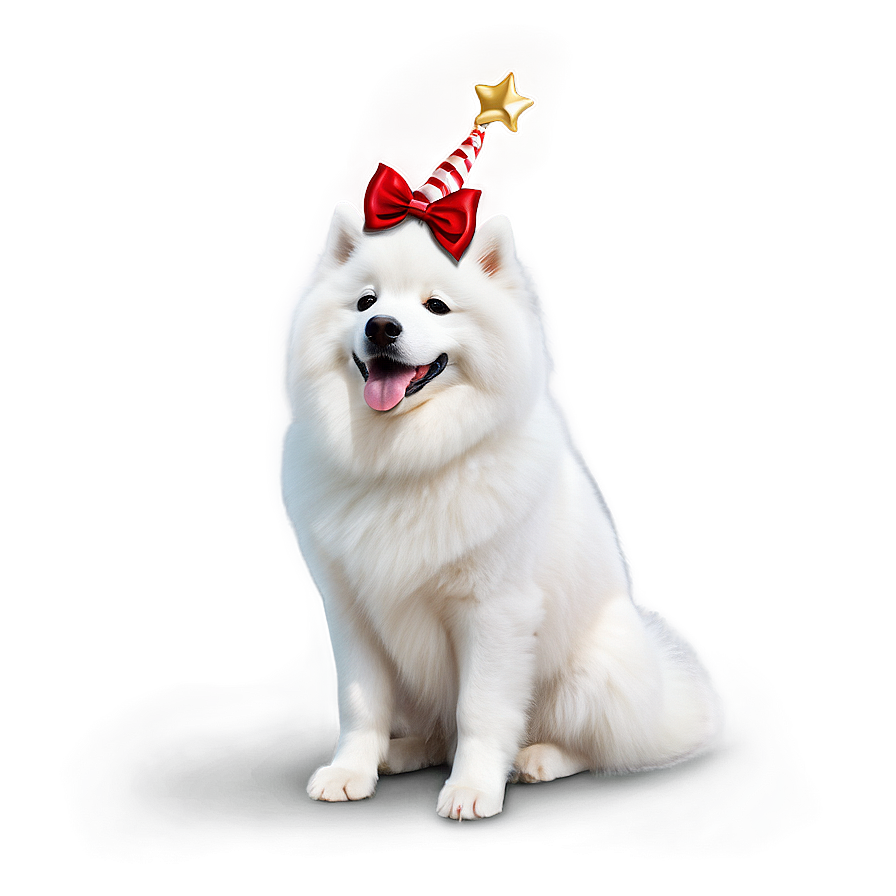 Samoyed With Festive Bow Png Uoi25