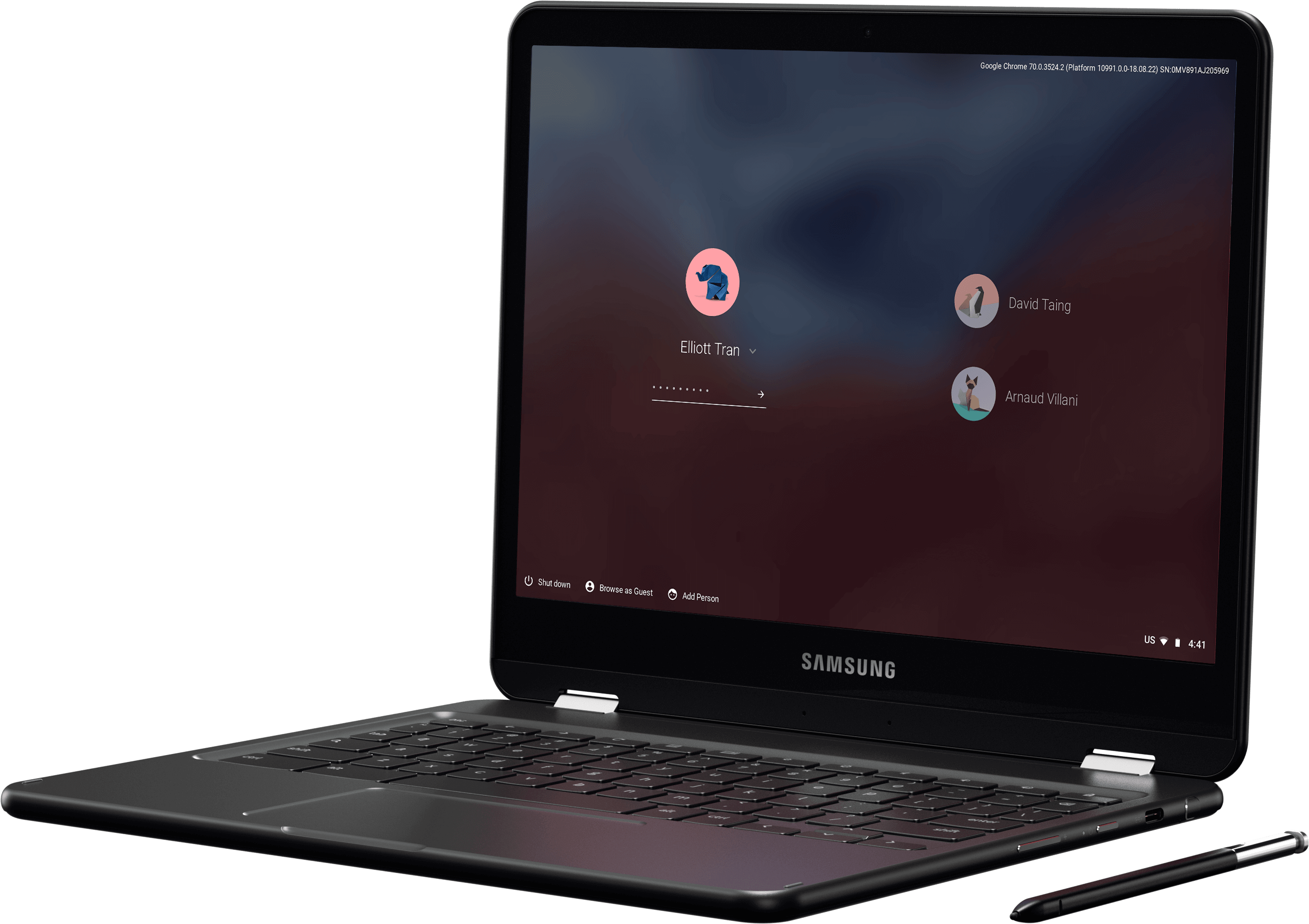 Samsung Chromebook Login Screen