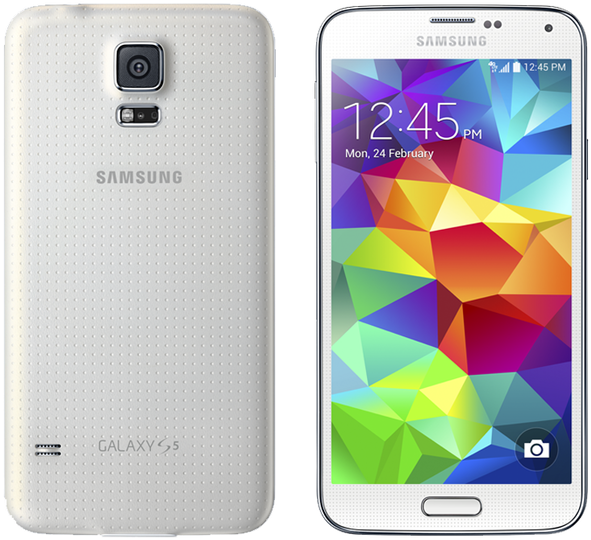 Samsung Galaxy S5 White Front Back