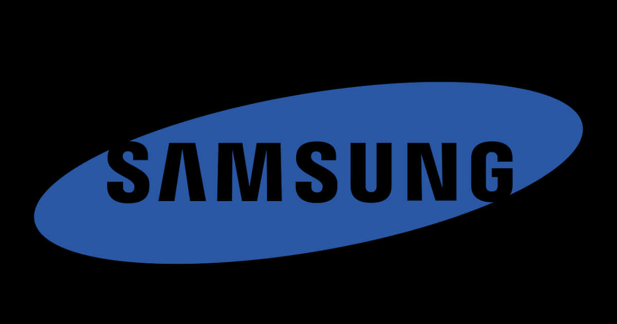 Samsung Logo Blue Ellipse Black Background