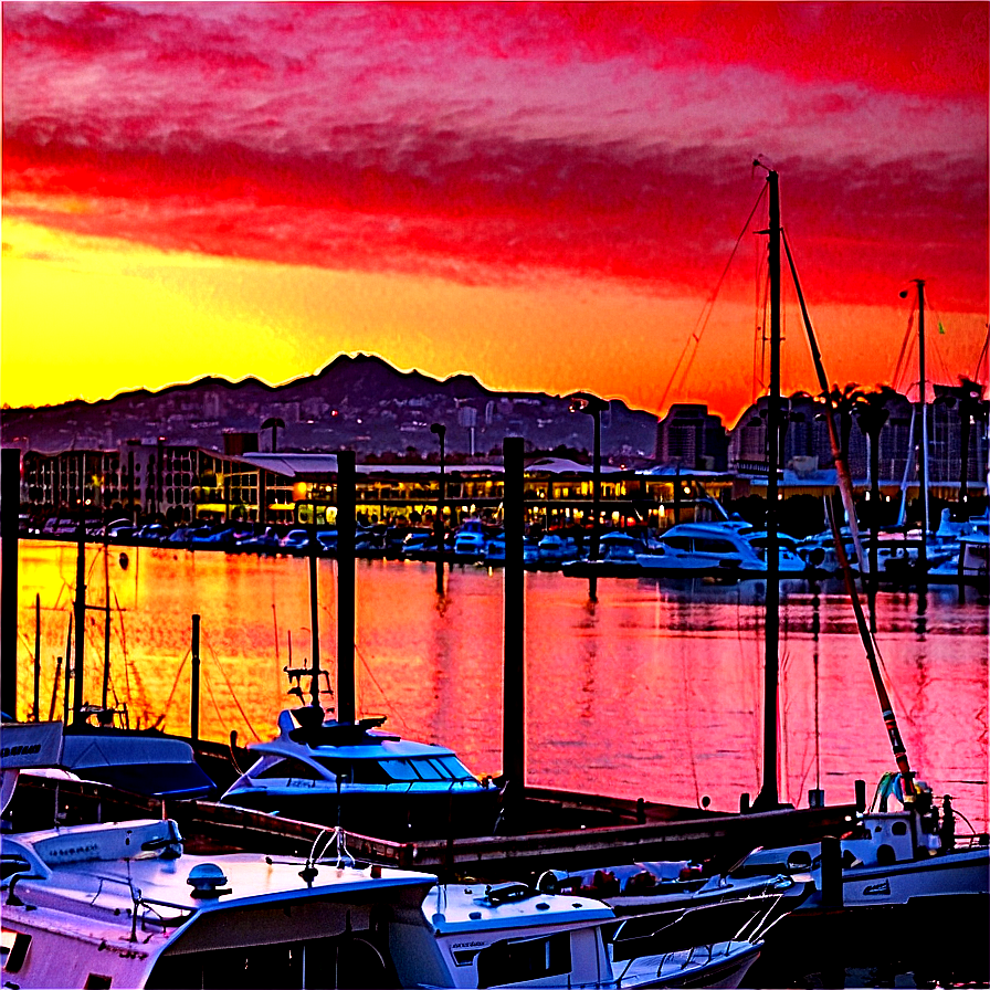 San Diego Harbor Sunset Png 95