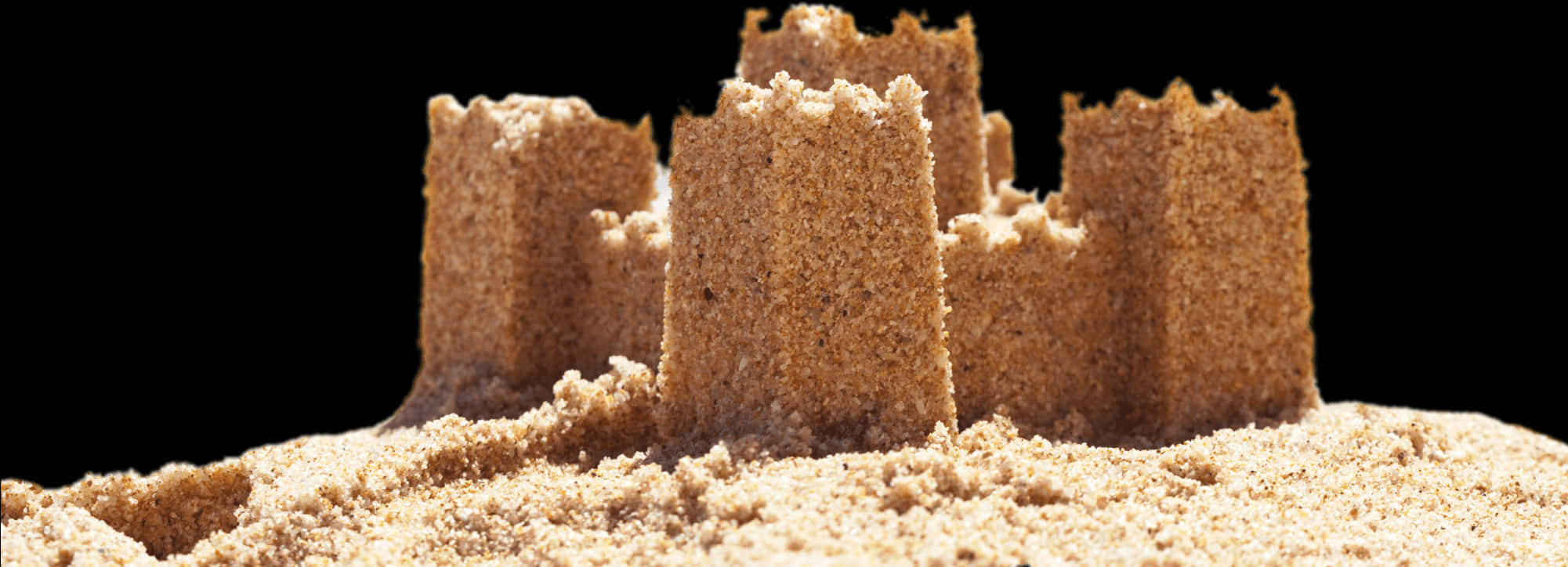 Sand Castle Black Background