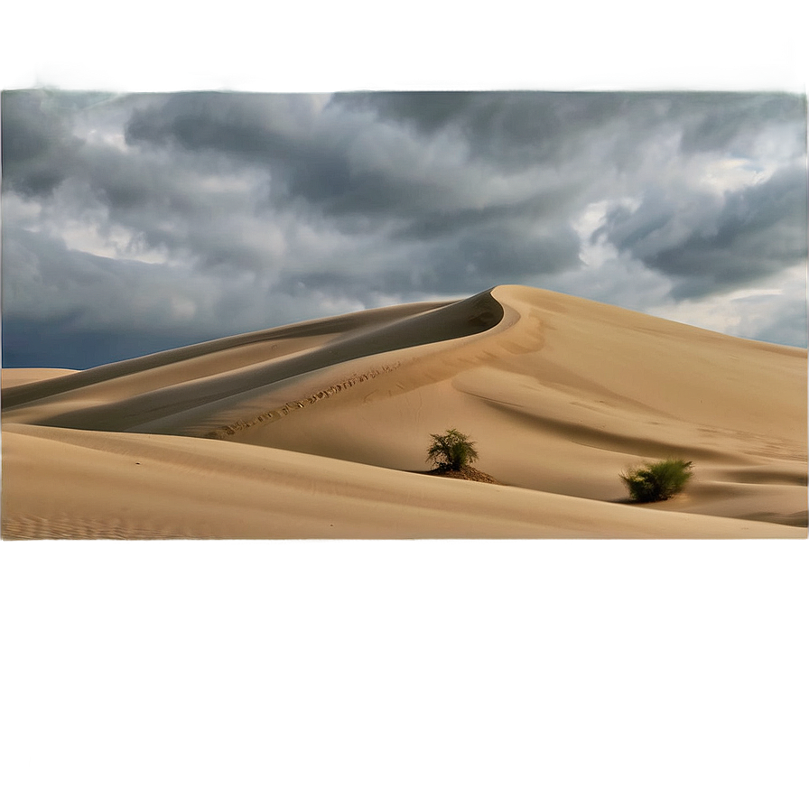 Sand Dunes And Cloudy Sky Png 06292024