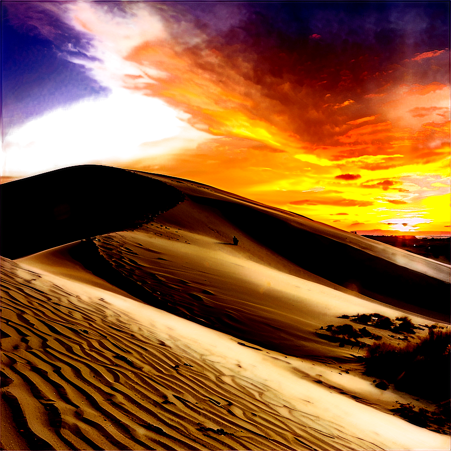 Sand Dunes And Spectacular Sunrise Png Aft