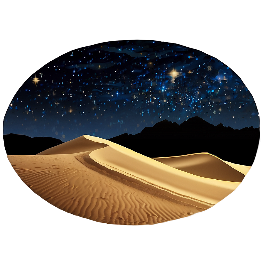 Sand Dunes And Starry Sky Png 06292024