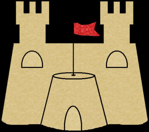 Sandcastle Graphic Illustration