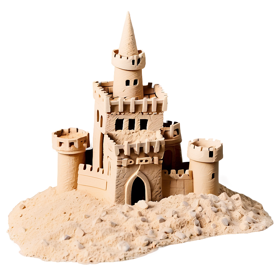 Sandcastle With Towers Png 06212024