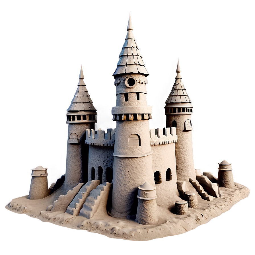 Sandcastle With Towers Png Lgh