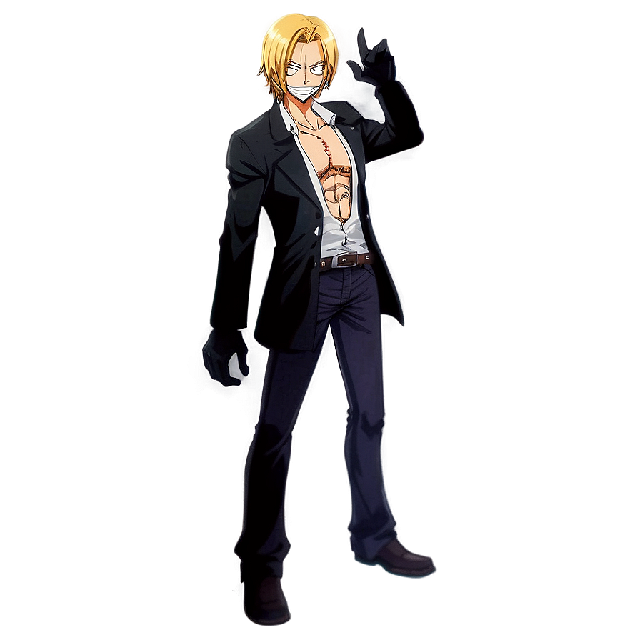 Sanji's Stealth Black Mode Png 87