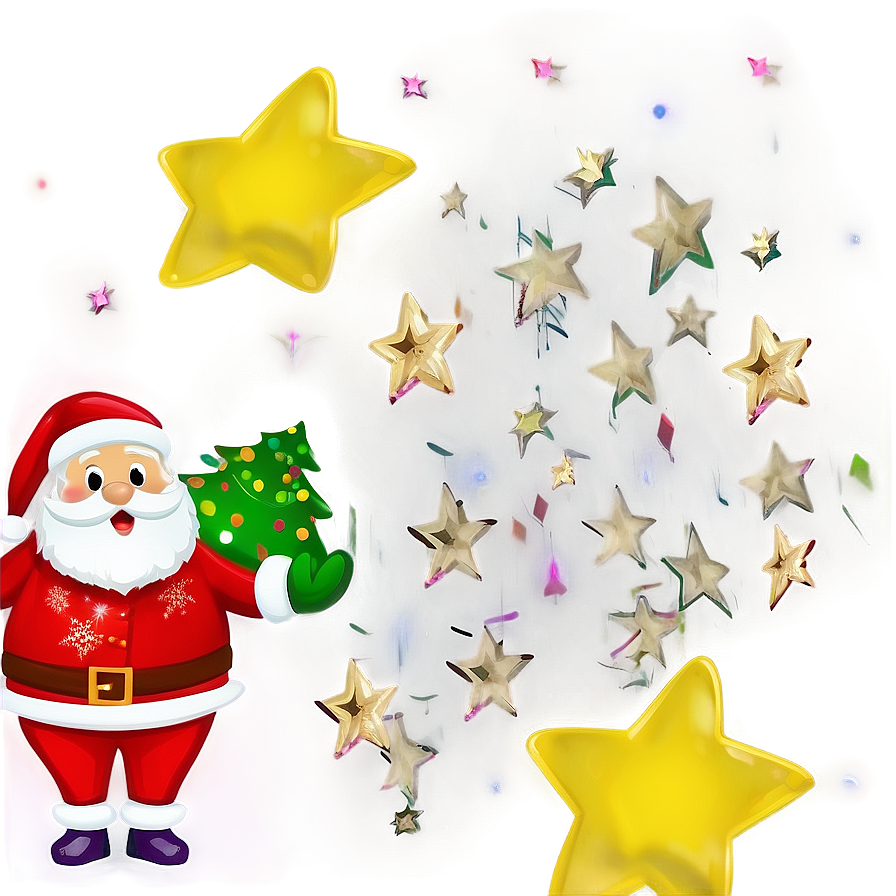 Santa And Stars Png Okw