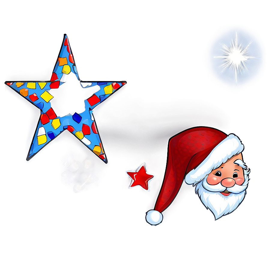 Santa And Stars Png Urf95