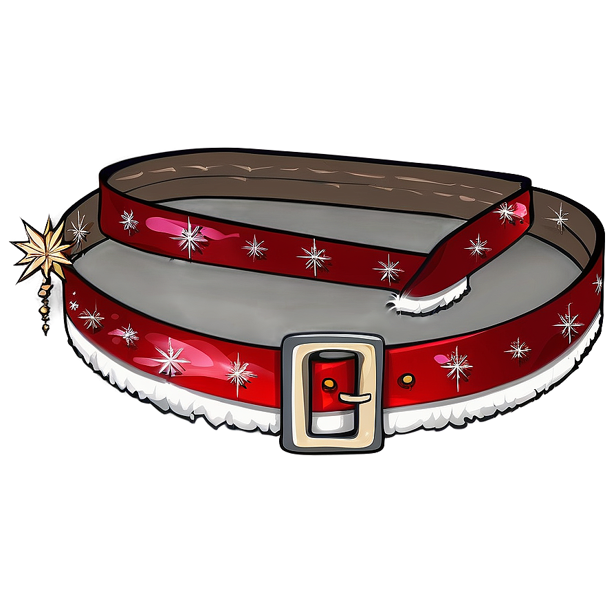 Santa Belt With Sparkles Png Bsq