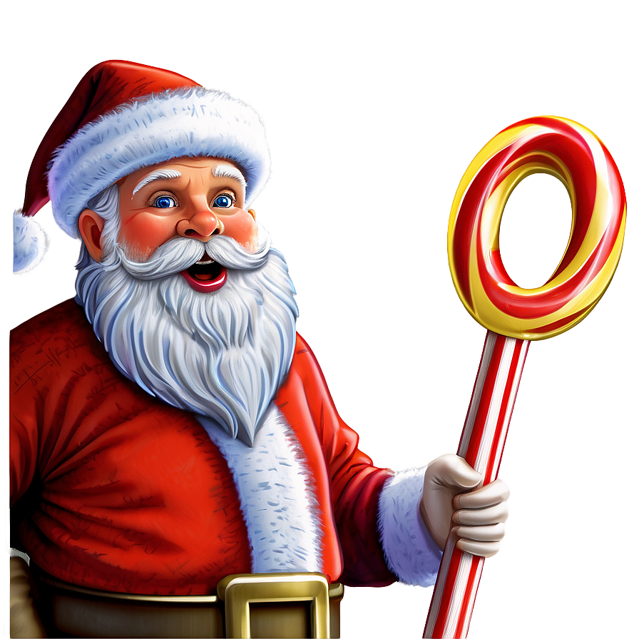 Santa Claus And Candy Png 05212024