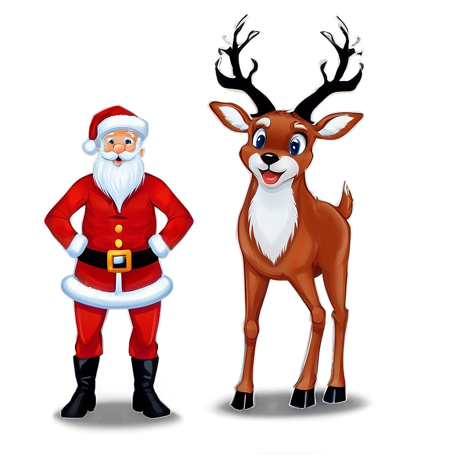 Santa Claus And Rudolph Png Rnu