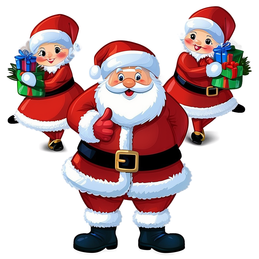 Santa Claus Family Gathering Png Pln63