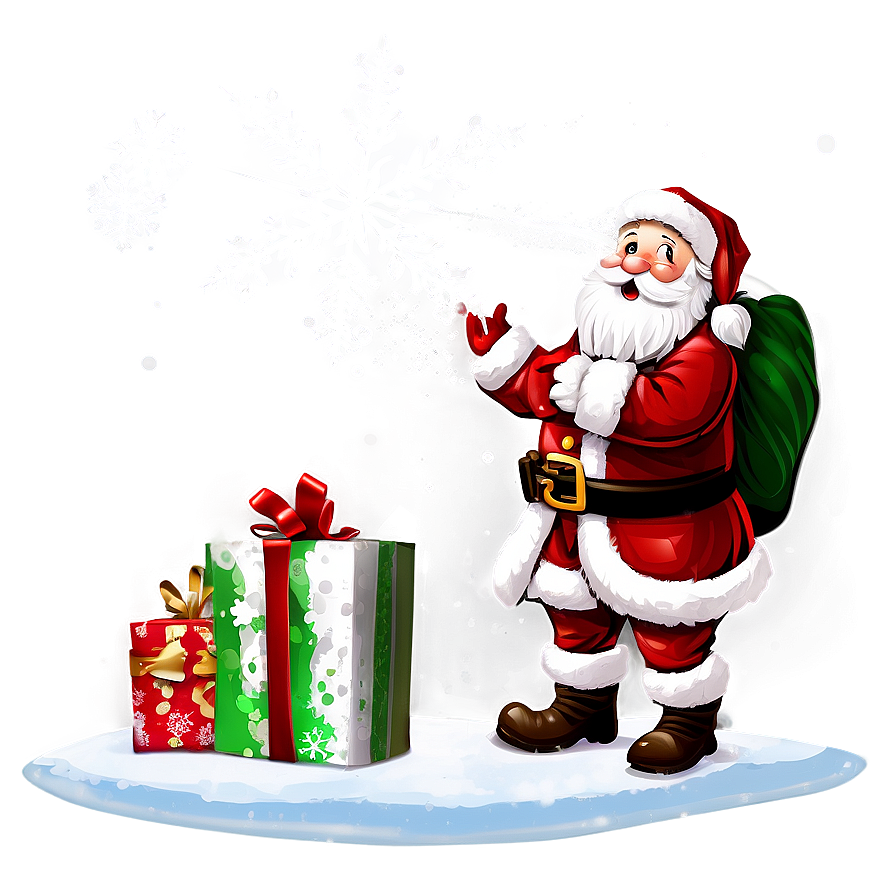 Santa Claus In Snow Png Gap71