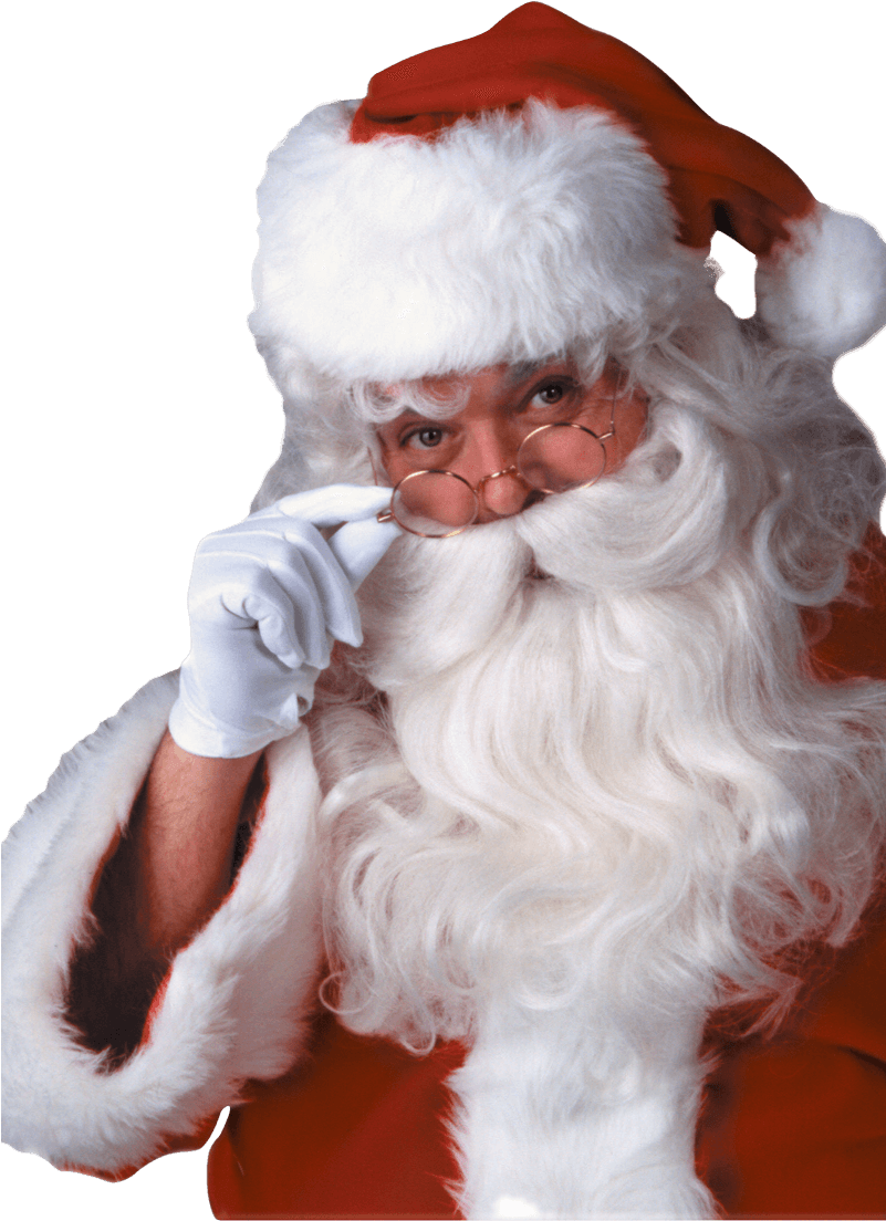 Santa Claus Portrait Adjusting Glasses