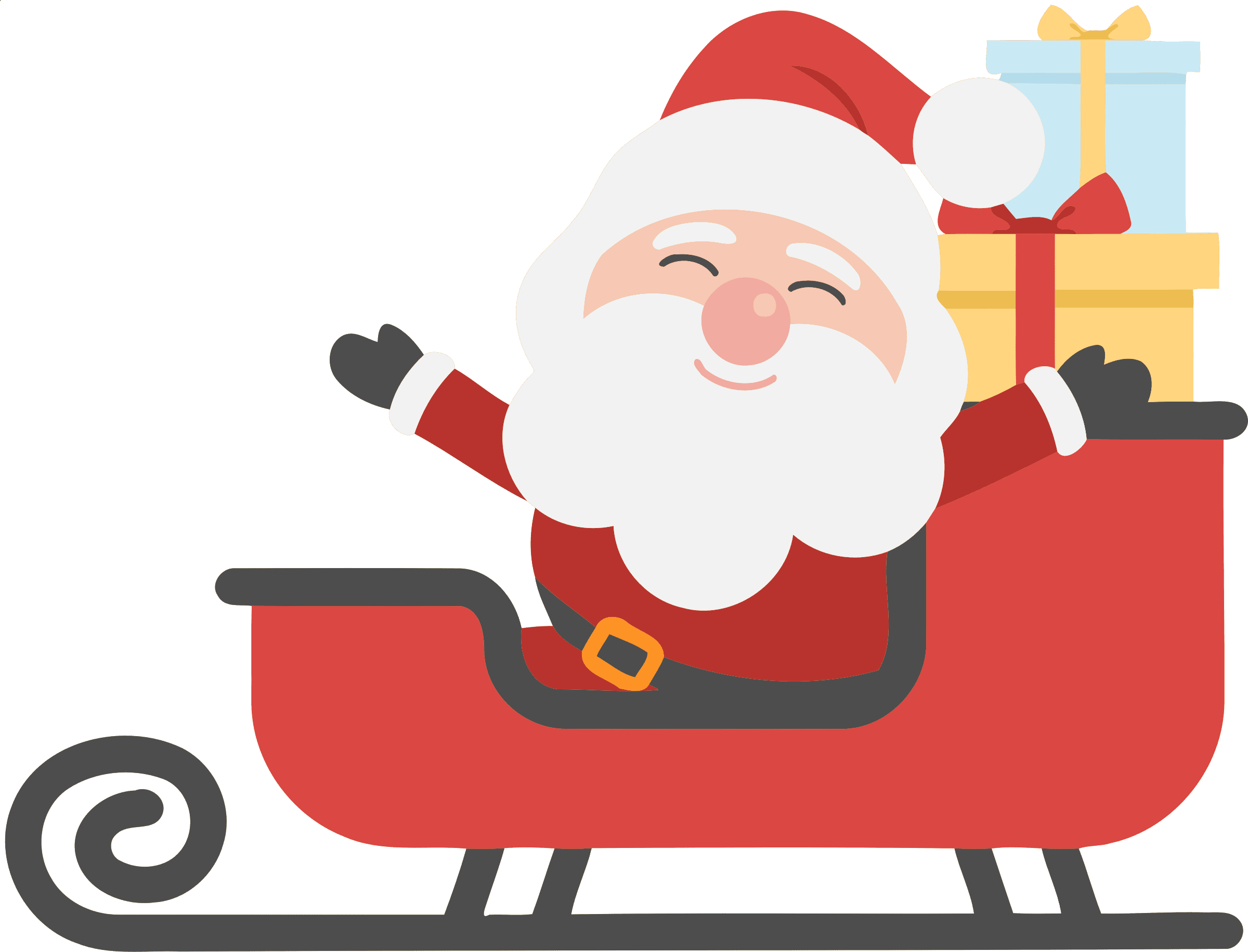 Santa Claus Sleigh Cartoon