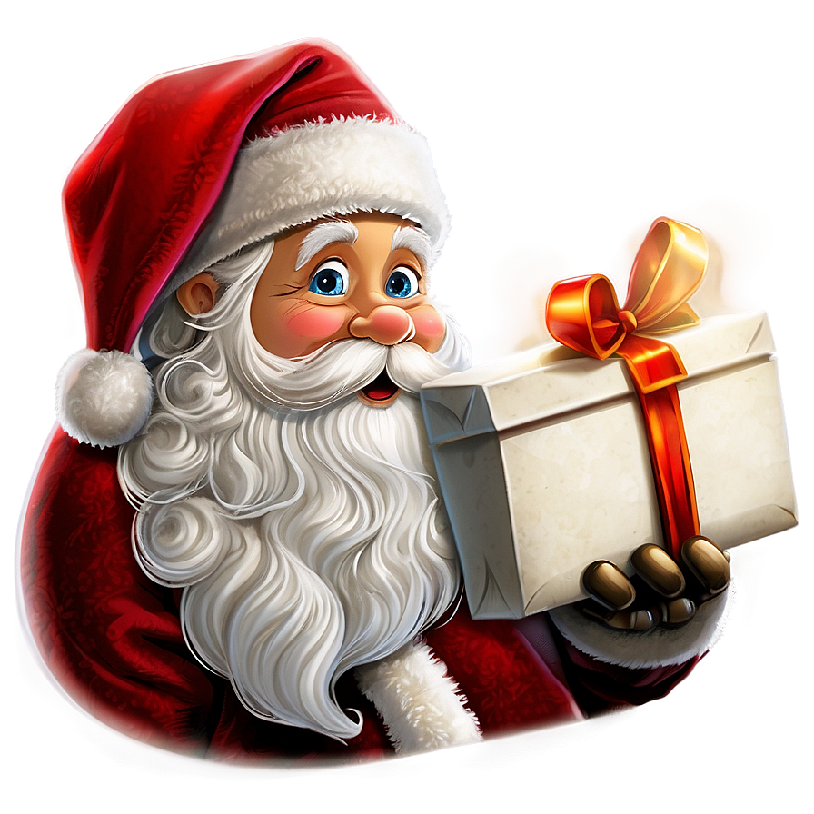 Santa Claus With Letter Png 05212024