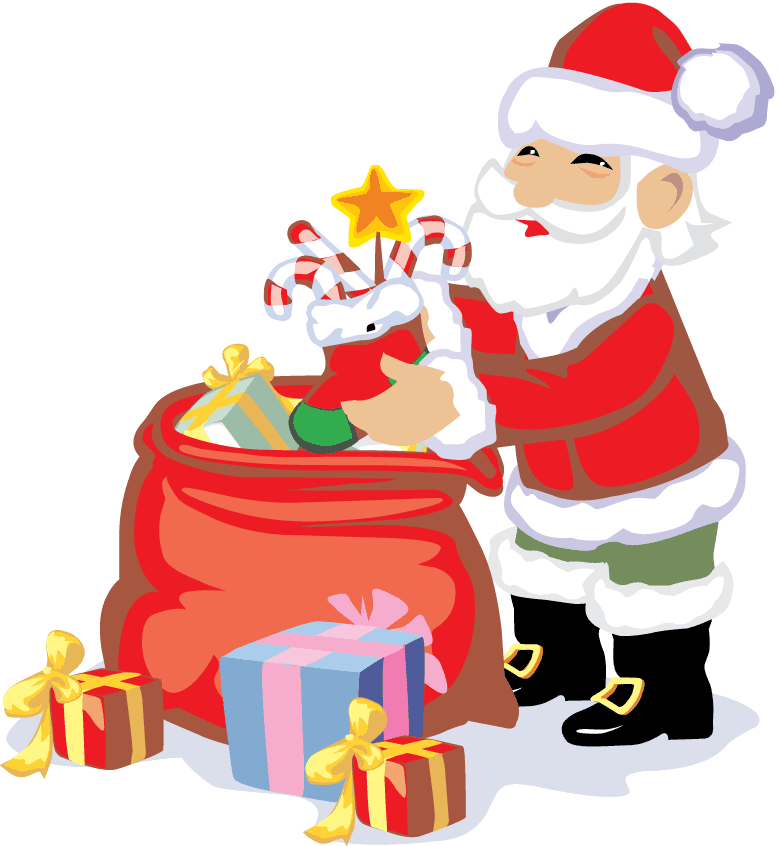 Santa Clauswith Gifts Illustration