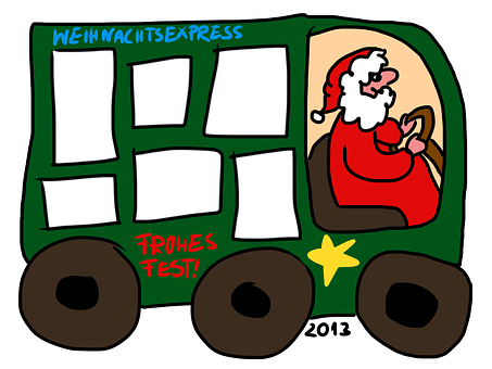 Santa Driving Christmas Express2013