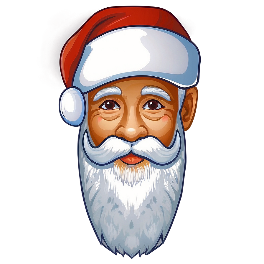 Santa Face For Kids Png 06282024