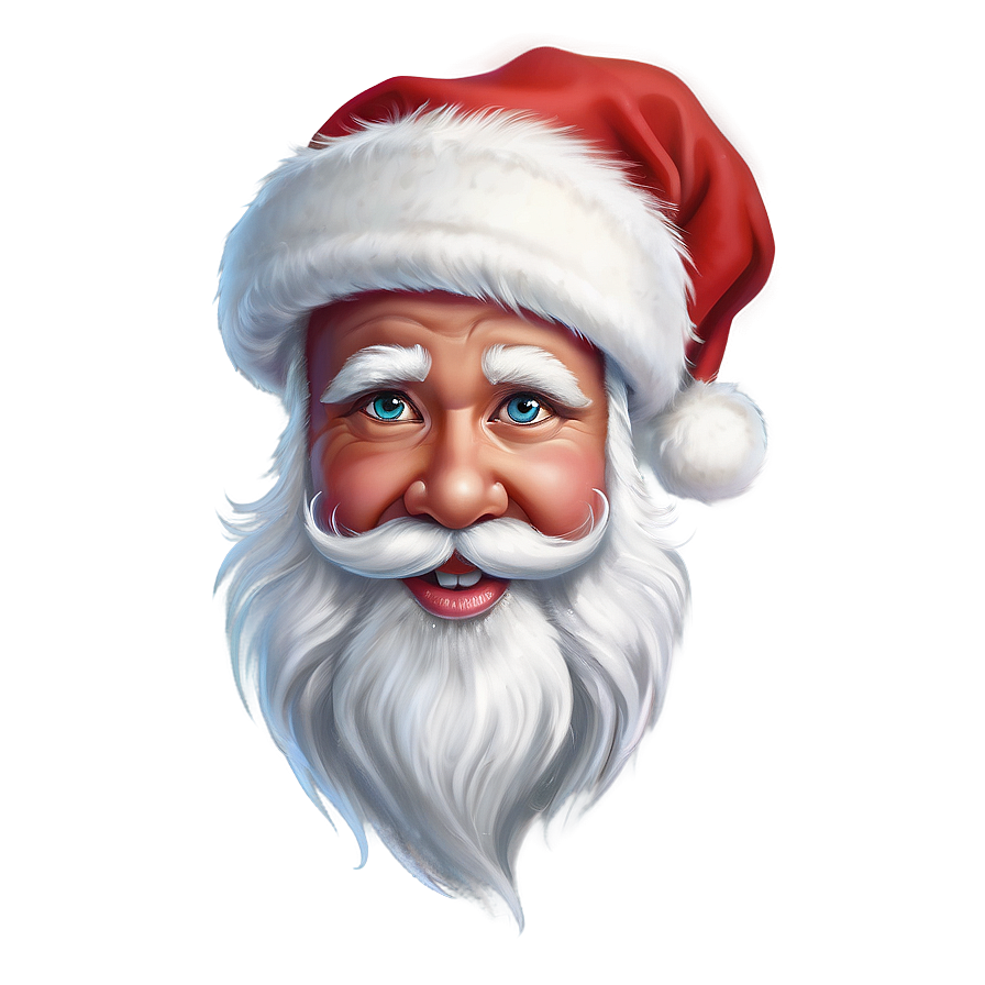 Santa Face For T-shirt Print Png 06282024