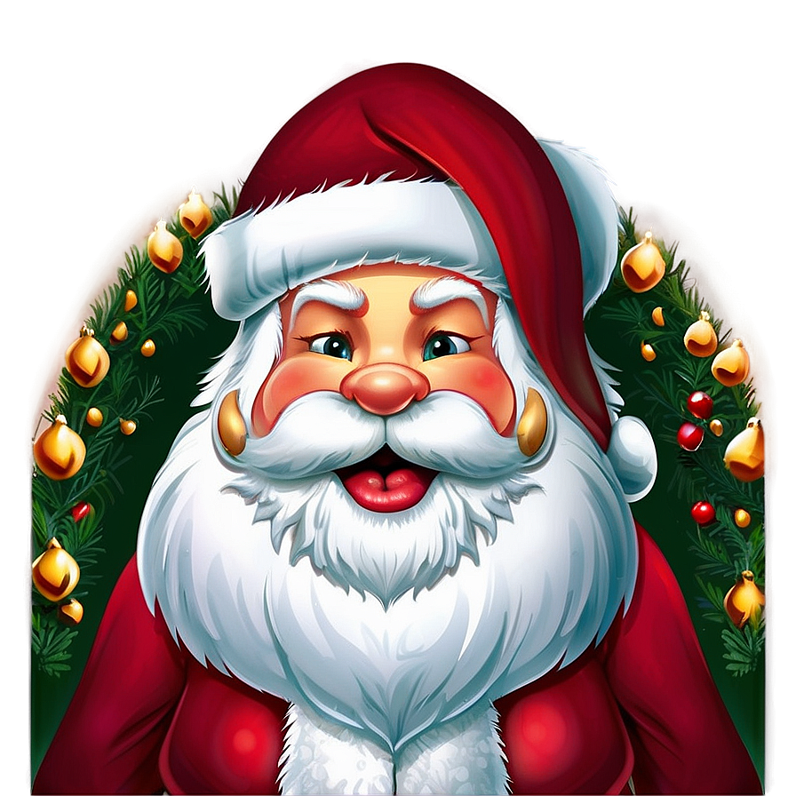 Santa Face Illustration Png Ulp