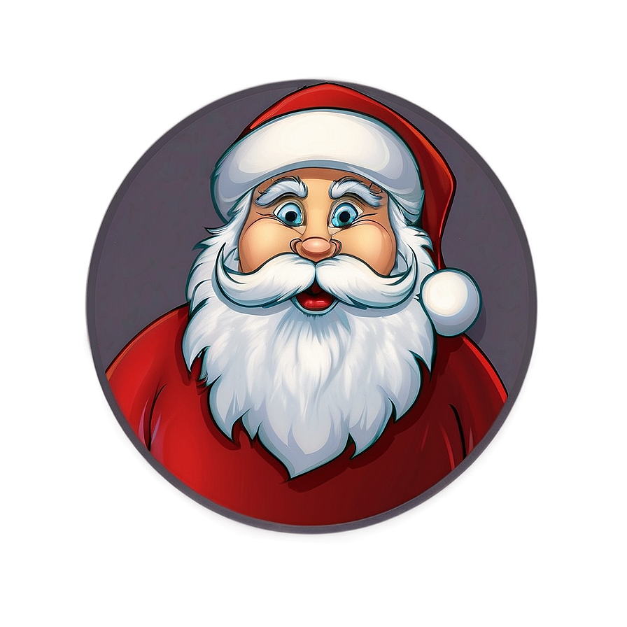 Santa Face In Circle Png Bvc87