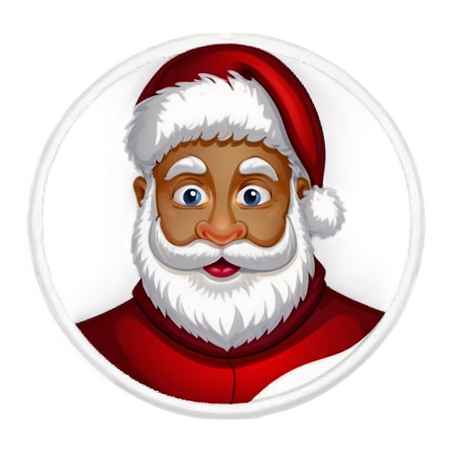 Santa Face In Circle Png Pqk