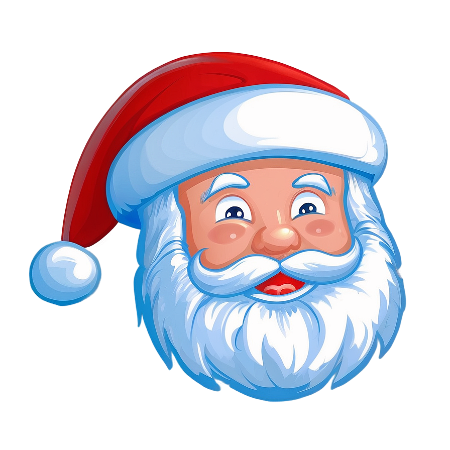 Santa Face In Snow Png 06282024