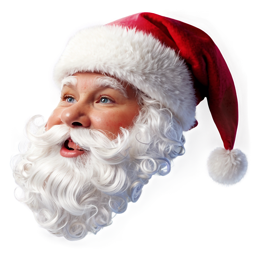 Santa Face On White Background Png Aad20