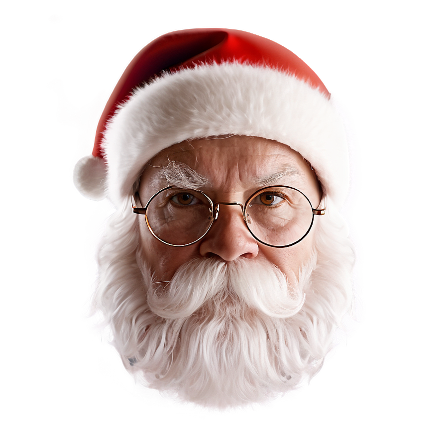 Santa Face Portrait Png 06282024