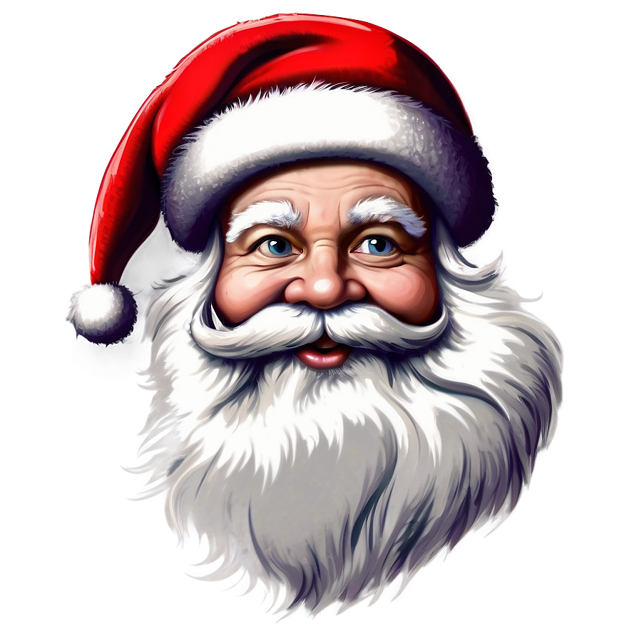 Santa Face Silhouette Png 06282024