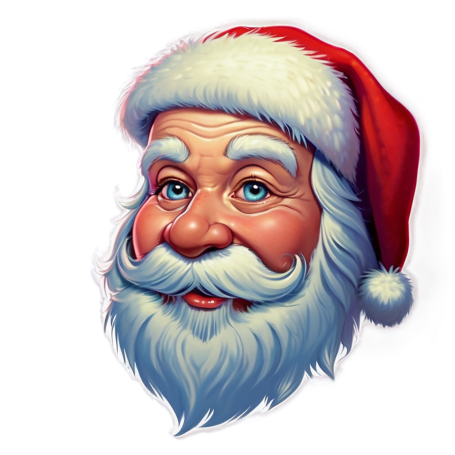 Santa Face Silhouette Png 83