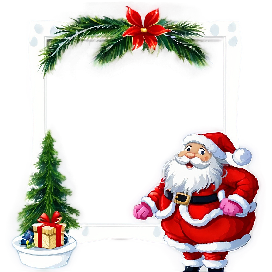 Santa Frame Png 8