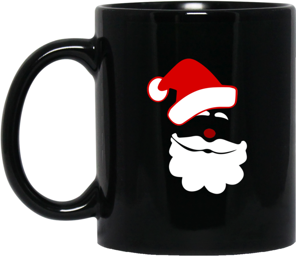 Santa Hat Beard Mug Design