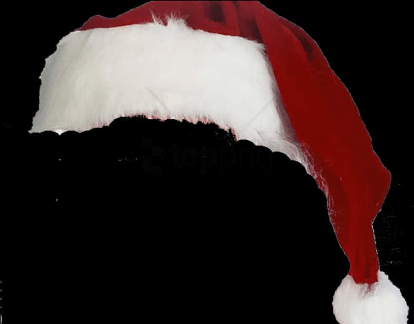 Santa Hat Black Background