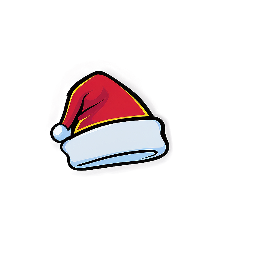 Santa Hat Cartoon Sketch Png 9