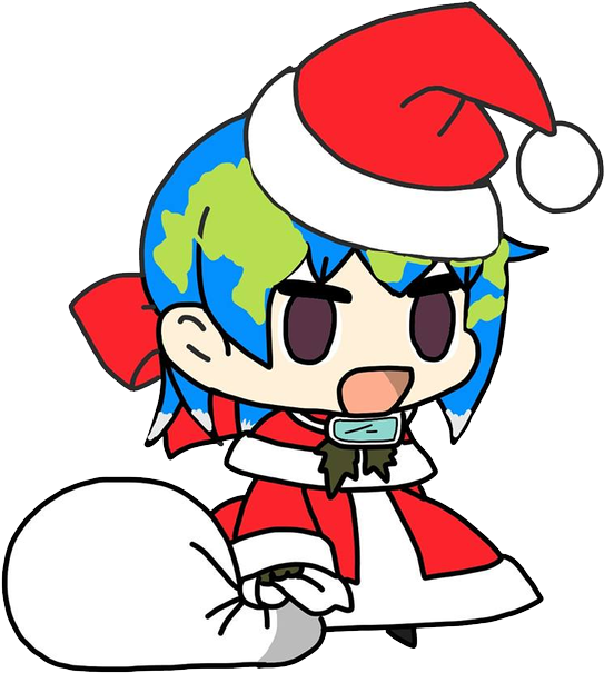 Santa Hat Earth Chan Emoji.png