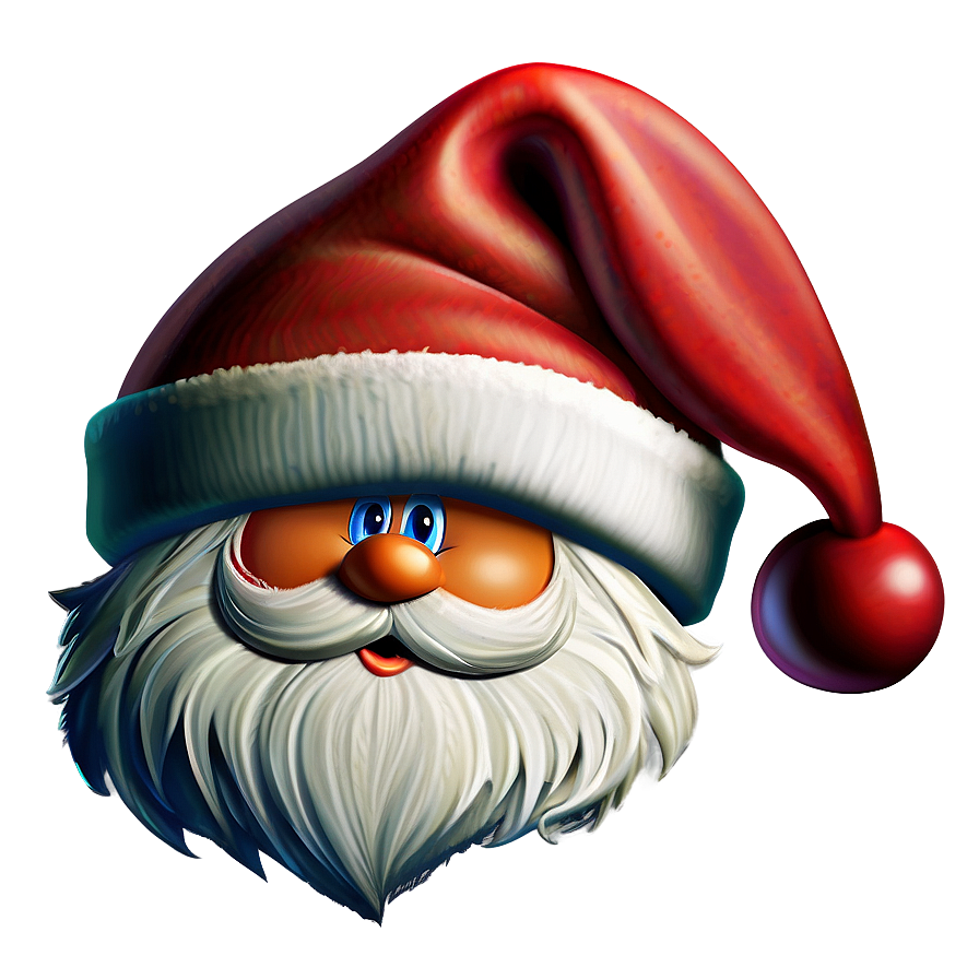 Santa Hat In Cartoon Style Png 34