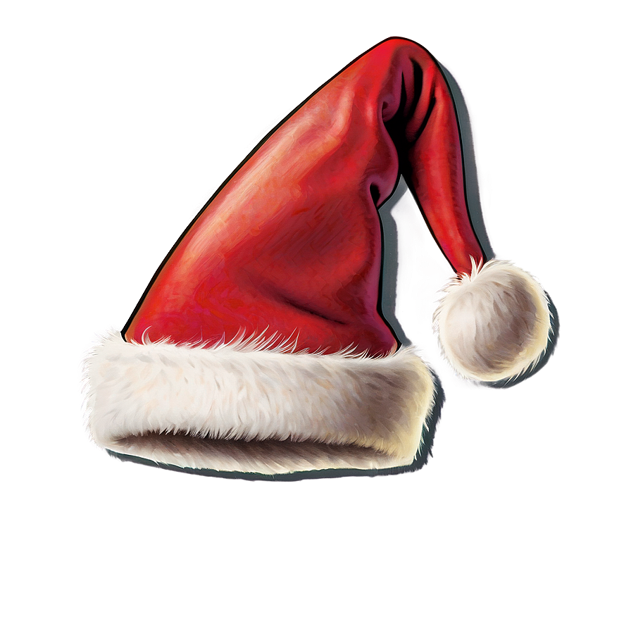 Santa Hat In Cartoon Style Png Bby