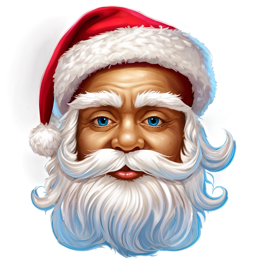 Santa Hat With Beard Vector Png 2