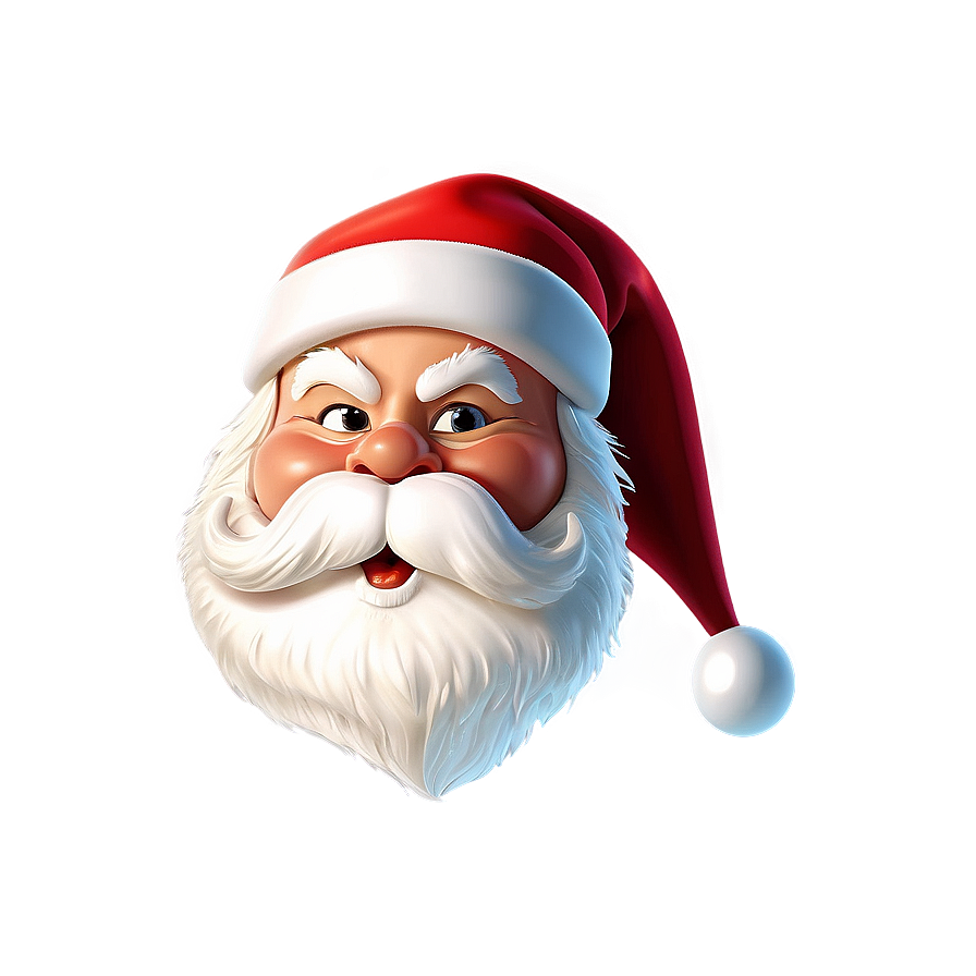 Santa Head Christmas Png 05242024