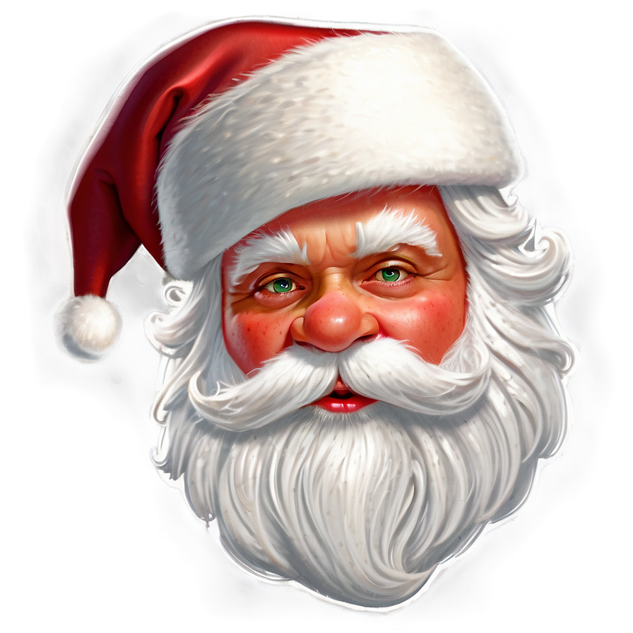 Santa Head Christmas Png Fkw87