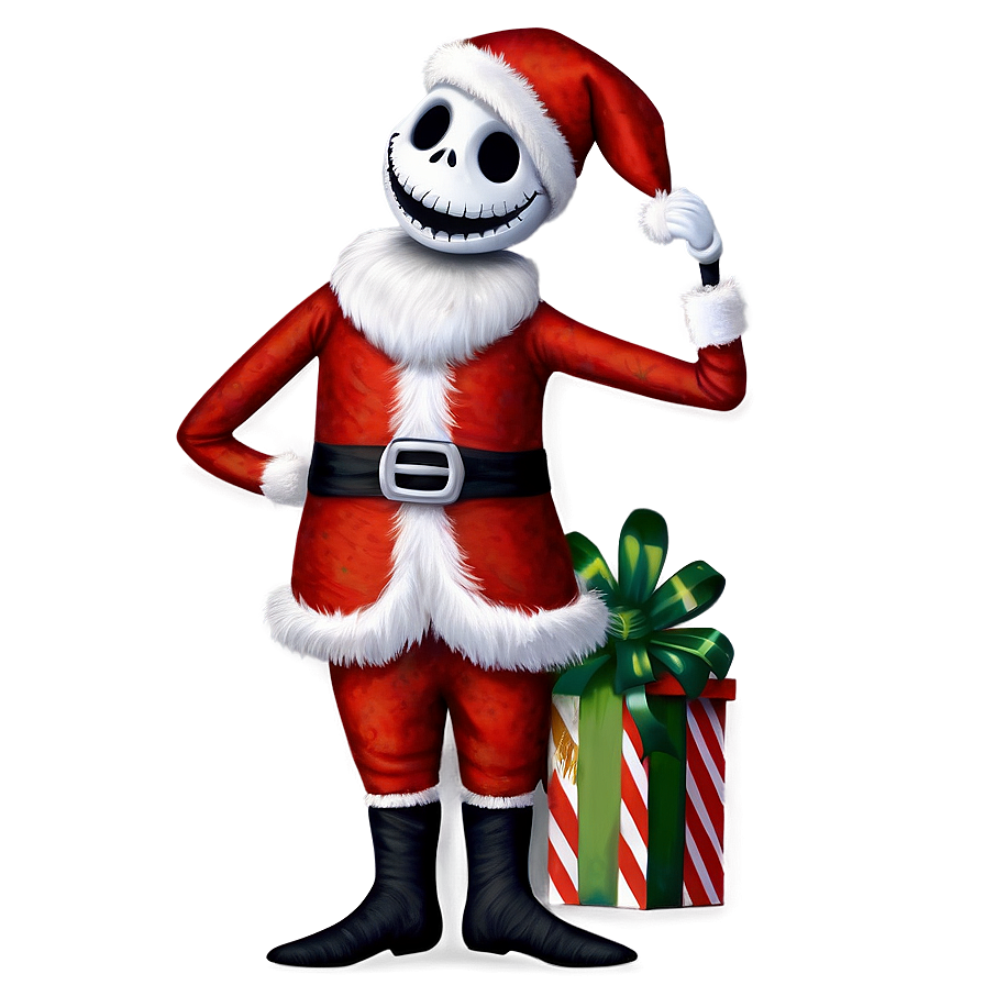 Santa Jack Skellington Cheer Png 51